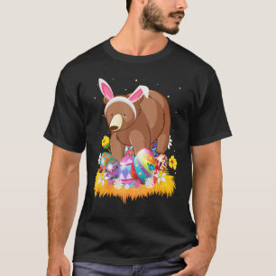 Funny Easter Egg  Cute Grizzly Bear Easter Sunday T-Shirt