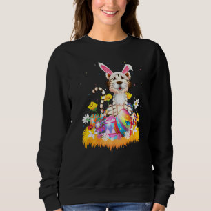 Funny Easter Egg Cute White Tiger Easter Sunday Sweatshirt