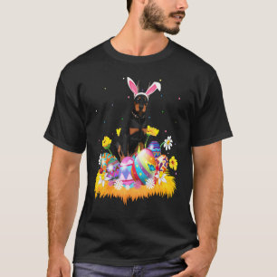 Funny Easter Egg Doberman Dog Easter Sunday T-Shirt