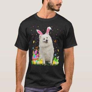 Funny Easter Egg Hunting American Eskimo Dog Easte T-Shirt