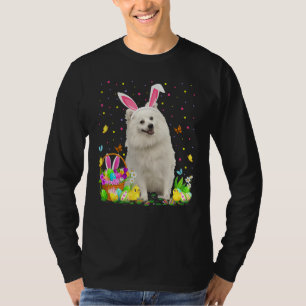 Funny Easter Egg Hunting American Eskimo Dog Easte T-Shirt