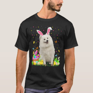 Funny Easter Egg Hunting American Eskimo Dog Easte T-Shirt