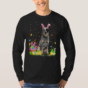 Funny Easter Egg Hunting Blue Heeler Dog Easter Su T-Shirt