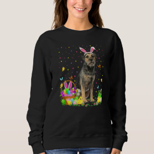 Funny Easter Egg Hunting Border Terrier Dog Easter Sweatshirt