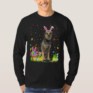 Funny Easter Egg Hunting Border Terrier Dog Easter T-Shirt