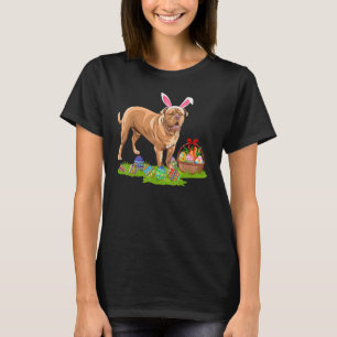 Funny Easter Egg Hunting Bunny Dogue De Bordeaux D T-Shirt