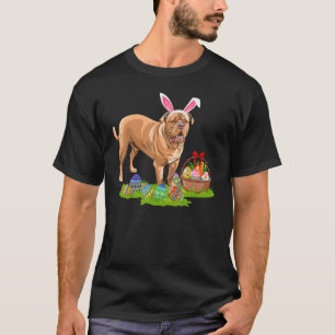 Funny Easter Egg Hunting Bunny Dogue De Bordeaux D T-Shirt