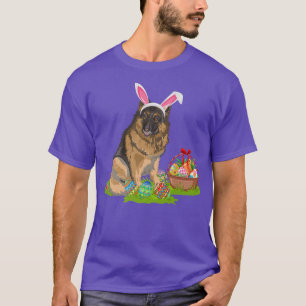 Funny Easter Egg Hunting Bunny German Shepherd Dog T-Shirt