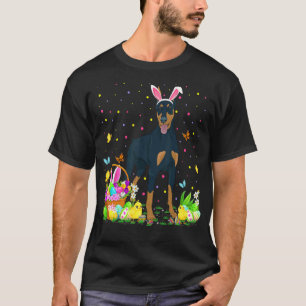 Funny Easter Egg Hunting Doberman Pinscher Dog Eas T-Shirt