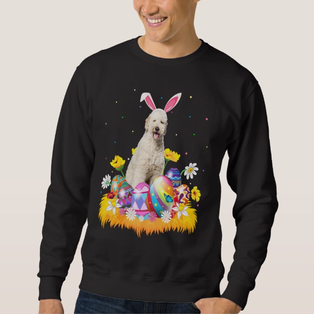 Funny Easter Egg  Labradoodle Dog Easter Sunday Sweatshirt (Front)