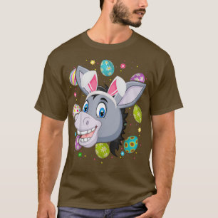 Funny Easter Egg Lover Bunny Ear Donkey Face Easte T-Shirt