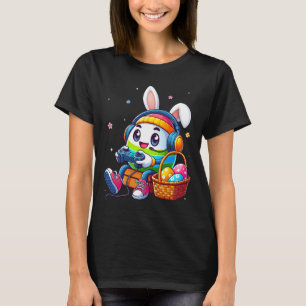 Funny Easter Egg Playing Video Game For Gamer Boys T-Shirt