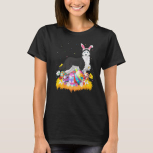 Funny Easter Egg Siberian Husky Dog Easter Sunday T-Shirt