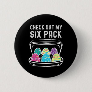 Funny Easter Egg Workout Check Out My Six Pack Abs 6 Cm Round Badge