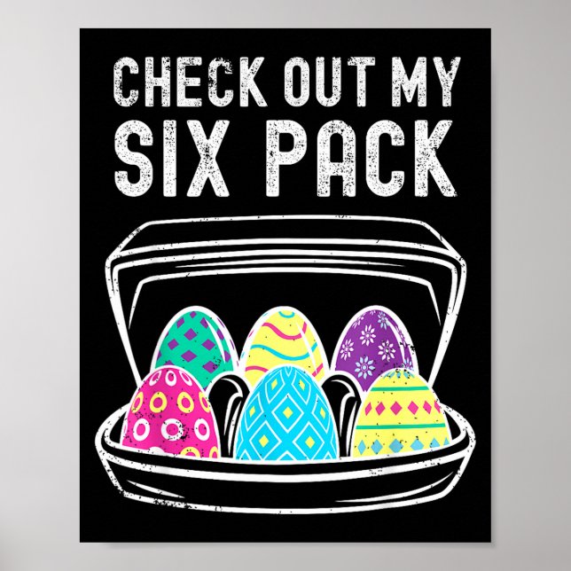 Funny easter egg workout check out six pack absFun Poster (Front)