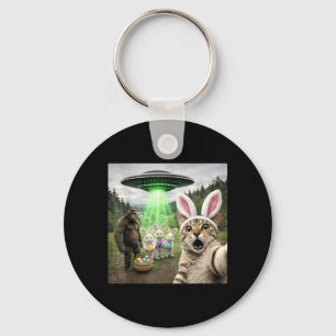 Funny Easter Eggs Alien UFO Cat Selfie Bunny Squad Key Ring
