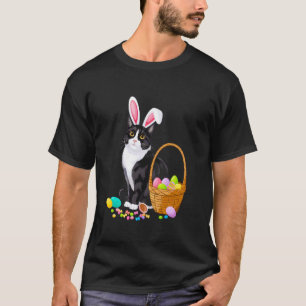 Funny Easter Eggs Cat Bunny Ears Costume For Cat L T-Shirt