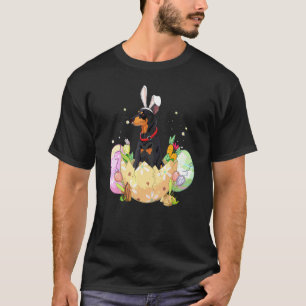 Funny Easter Eggs Doberman Bunny Dog Christians 1 T-Shirt