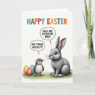 Funny Easter Eggs Message Card