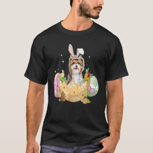Funny Easter Eggs Yorkie Bunny Dog Lover Christian T-Shirt