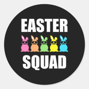 Funny Easter Family Matching Outfit Design Easter  Classic Round Sticker