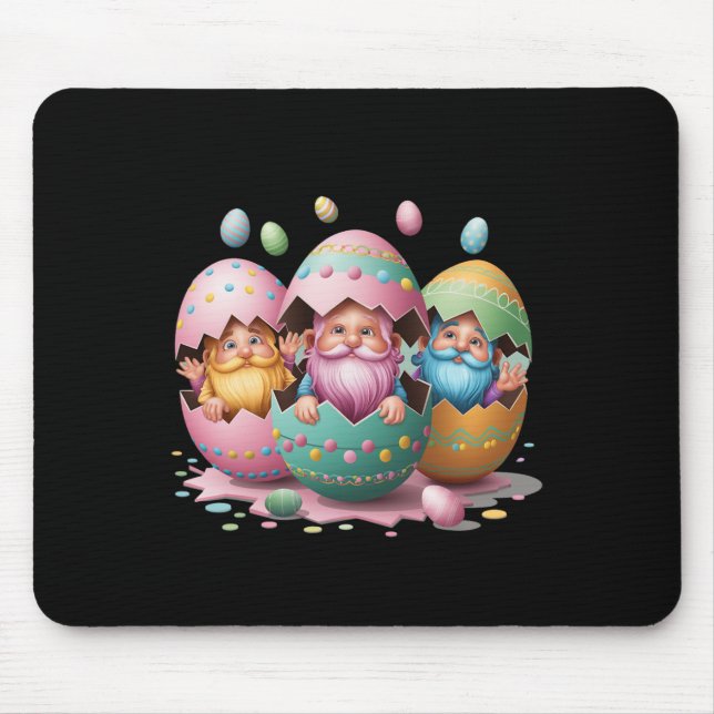 Funny Easter Gnome Egg Easter Gnomes Hatching From Mouse Mat (Front)