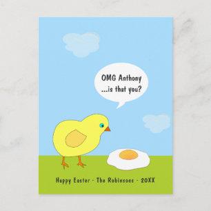 Funny Easter Greeting Holiday Postcard