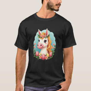 Funny Easter Horse Lover Cowgirl Bunny Ears T-Shirt