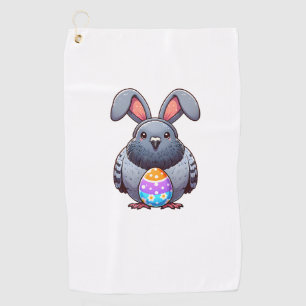 Funny Easter Pigeon Lover Egg Eggs Bunny Rabbit Bu Golf Towel