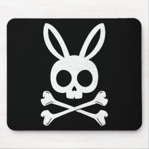 Funny Easter Pirate Jolly Roger Bunny Skull Rabbit Mouse Mat