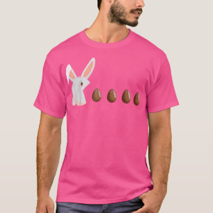 Funny Easter Rabbit Eating Chocolate Easter Bunnie T-Shirt