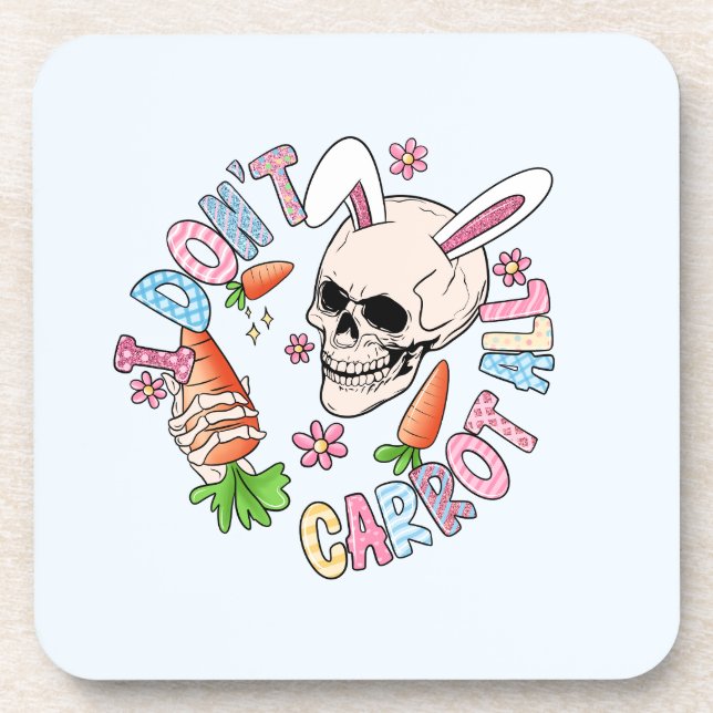 Funny Easter Skull Coaster (Front)