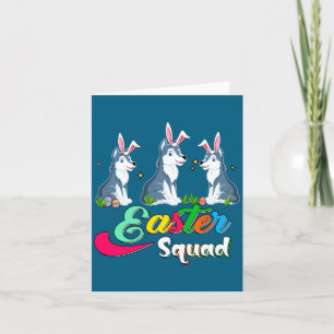 Funny Easter Squad Bunnies Wolves Chocolate Card