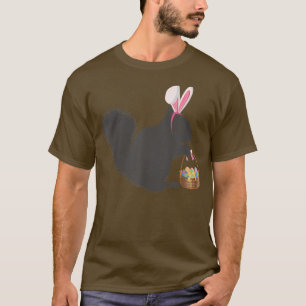 Funny Easter Squirrel Easter Basket and Bunny Ears T-Shirt