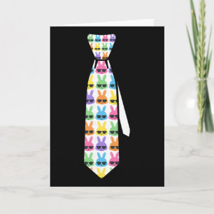 Funny Easter Tie With Bunnies For Boys And Men  Card