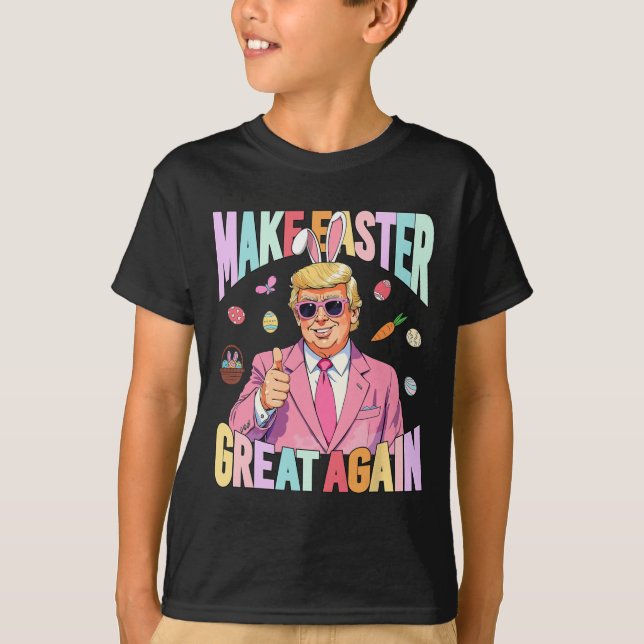 Funny Easter Trum Bunny Make Easter Great Again  T-Shirt (Front)