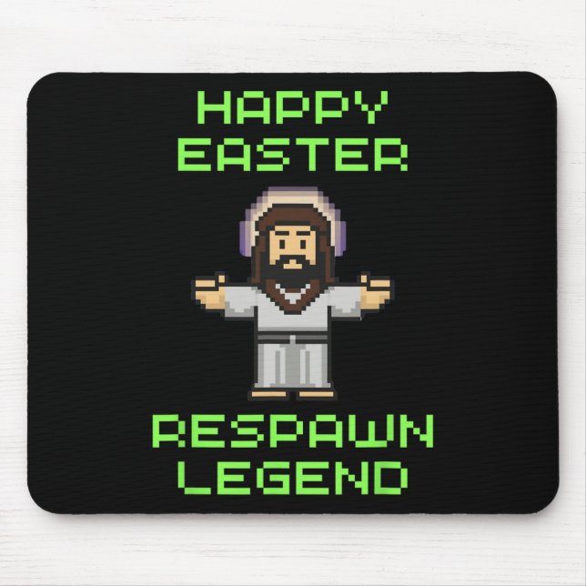 Funny Easter Video Game Jesus - Respawn Legend - V Mouse Mat (Front)