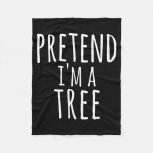 Funny Easy Lazy Halloween Pretend I'm A Tree Costu Fleece Blanket