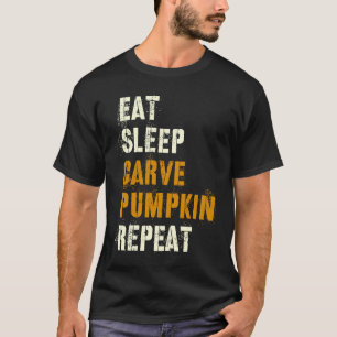 Funny Eat Sleep CARVE PUMPKIN REPEAT Halloween Car T-Shirt