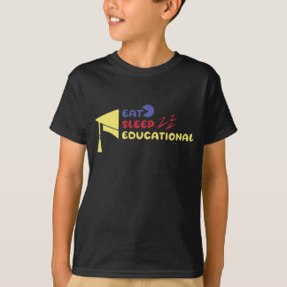 Funny eat sleep educational with simple icon T-Shirt