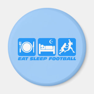 Funny eat sleep football magnet