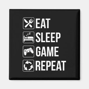 Funny Eat Sleep Game Repeat For Video Games Lovers Magnet