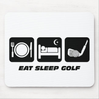 Funny eat sleep golf mouse mat