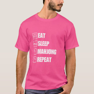 Funny Eat Sleep Mahjong Repeat T-Shirt