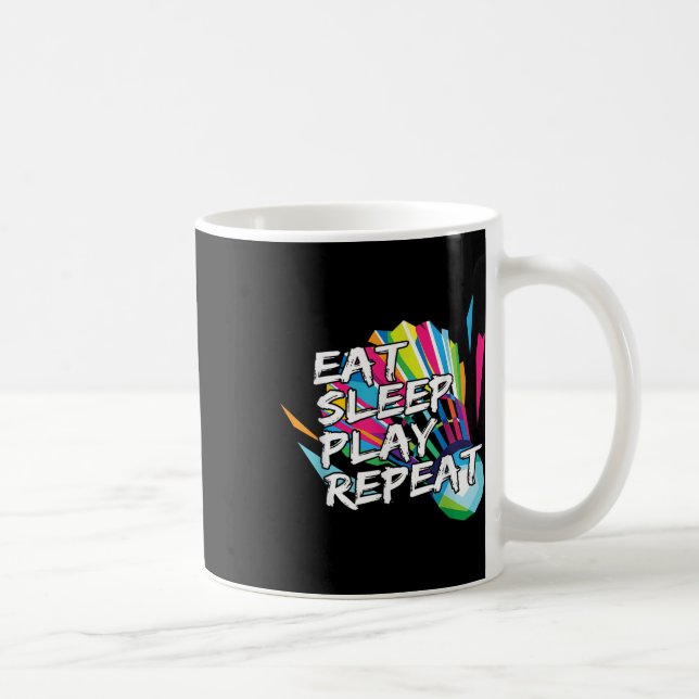 Funny Eat Sleep Play Repeat Player Gift Love Tee  Coffee Mug (Right)