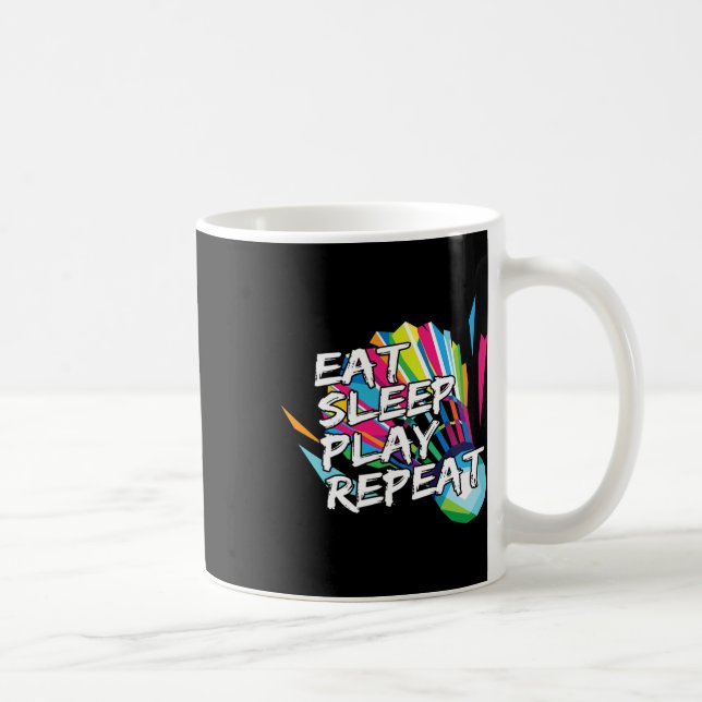 Funny Eat Sleep Play Repeat Player Gift Love Tee  Coffee Mug (Right)