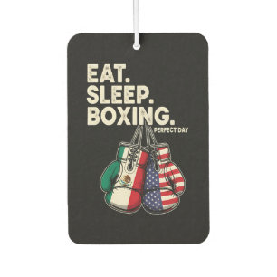 Funny Eat Sleep Repeat Boxing Car Air Freshener