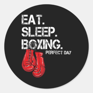 Funny Eat. Sleep. Repeat. Boxing Lover Perfect Day Classic Round Sticker