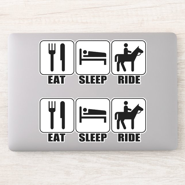 Funny "Eat, Sleep, Ride a Horse" Horseback Riding (Computer)