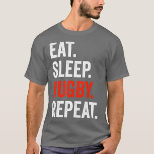 Funny Eat Sleep Rugby Repeat Sport Rugby Lover 3 T-Shirt